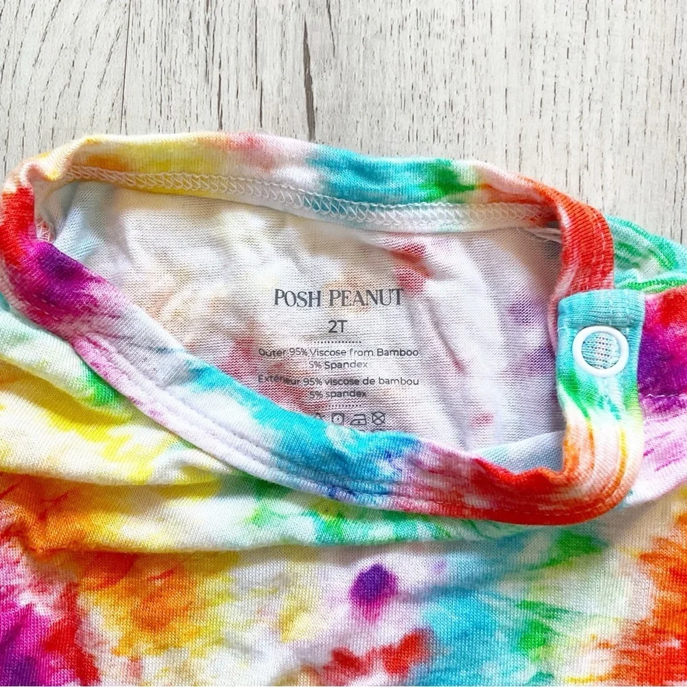 Posh Peanut Tie Dye Outfit One Piece Size 2T Toddler Girls